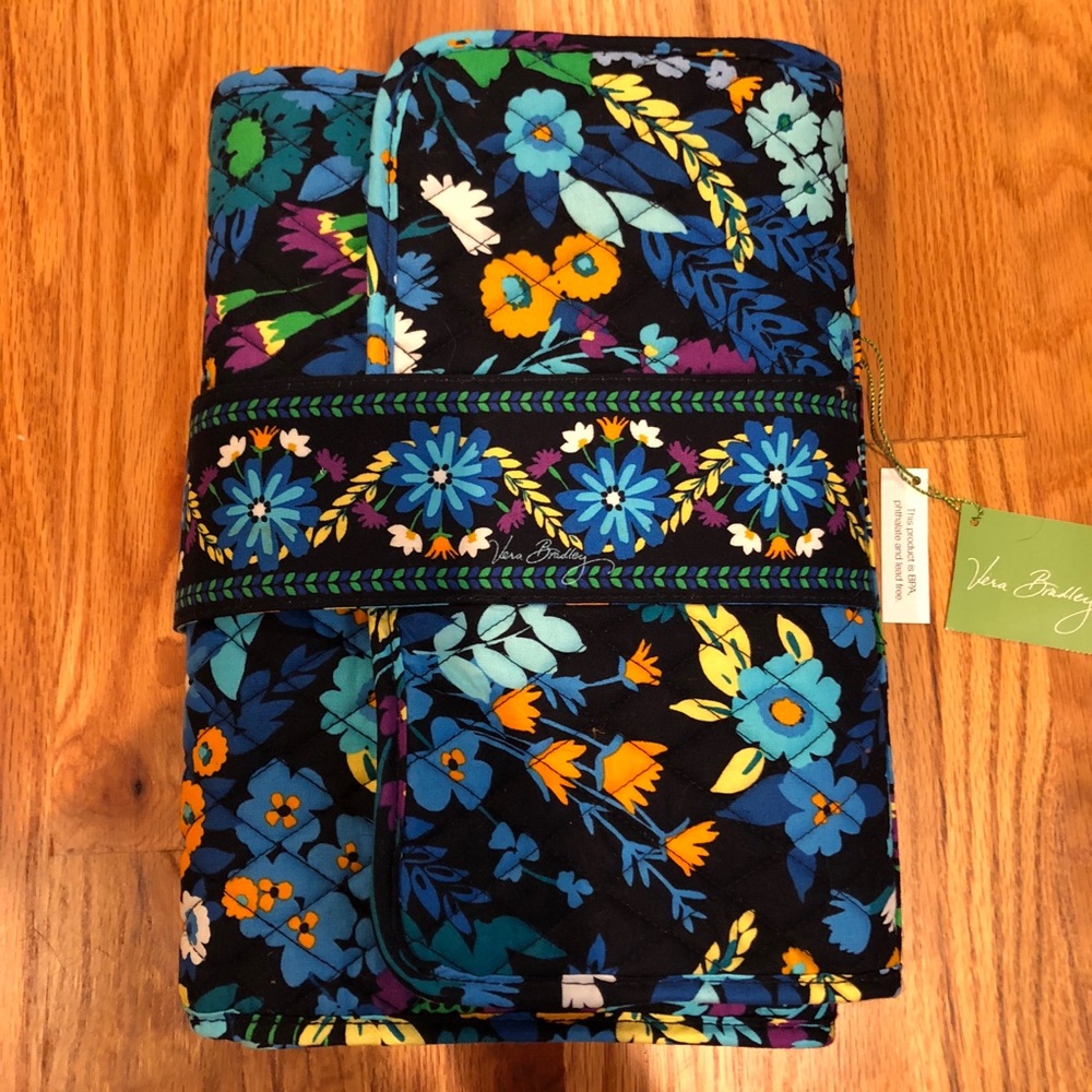 Vera Bradley Vibrant Floral Baby Bag - Blue and Black